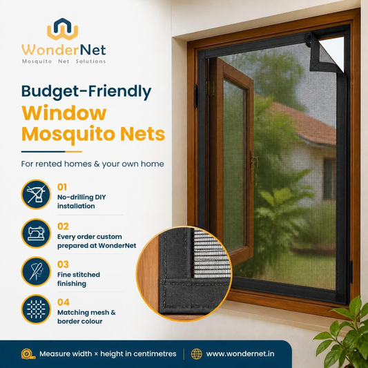 Velcro Window Mosquito Nets: Budget-Friendly Protection for Rented and Own Homes