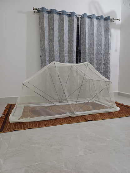WonderNet Pop-Up Mosquito Net for Double Bed | Foldable King/Queen Size Tent (Washable)