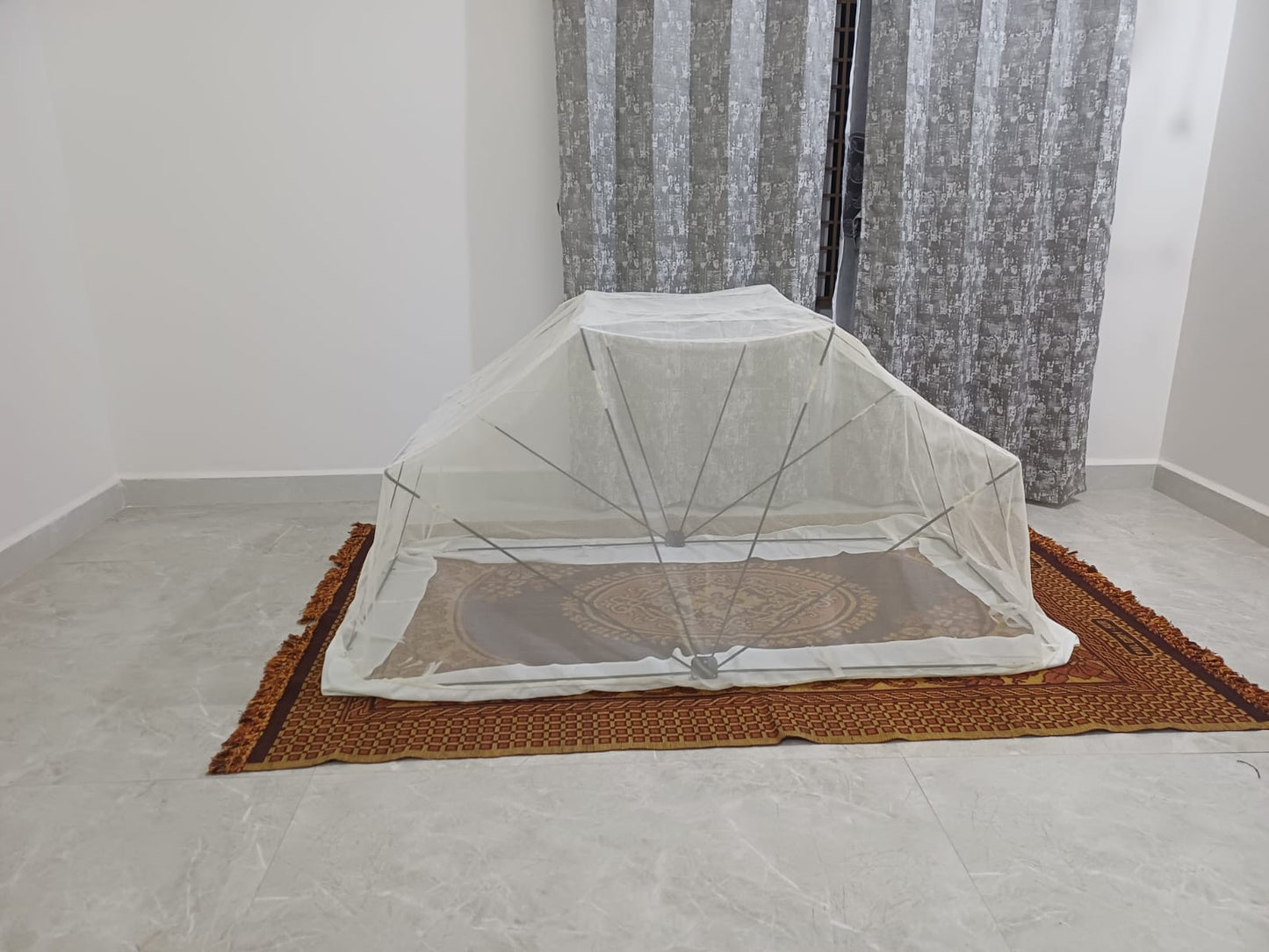 WonderNet Pop-Up Mosquito Net for Double Bed | Foldable King/Queen Size Tent (Washable)