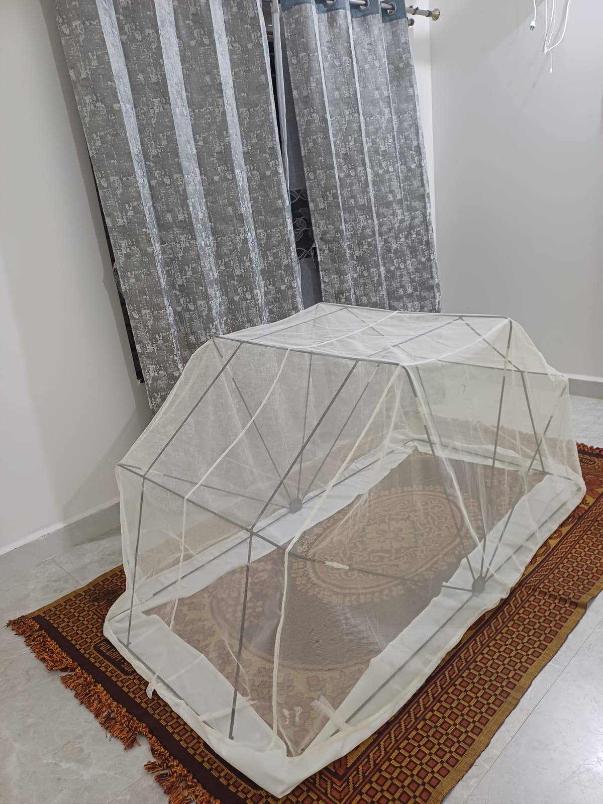 WonderNet Pop-Up Mosquito Net for Double Bed | Foldable King/Queen Size Tent (Washable)