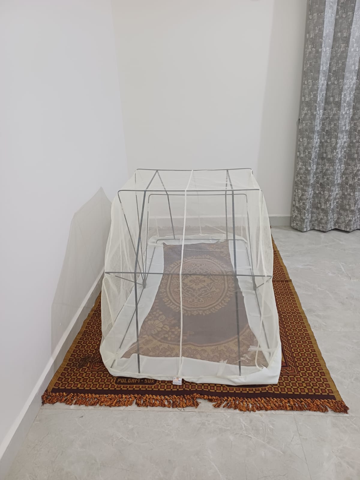 WonderNet Pop-Up Mosquito Net for Double Bed | Foldable King/Queen Size Tent (Washable)