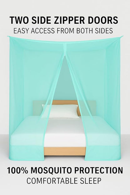 Desi Mosquito Net with Double Door with double handle Zipper